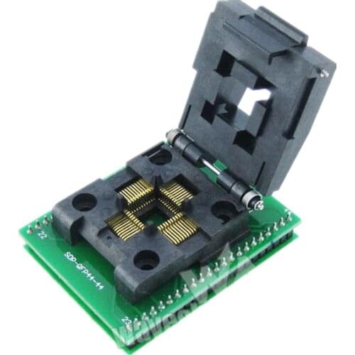 QFP44 TO DIP44 Universal Programming Block QFP44 PQFP44 TQFP44 Programming tester Universal Test socket pitch 0.8mm
