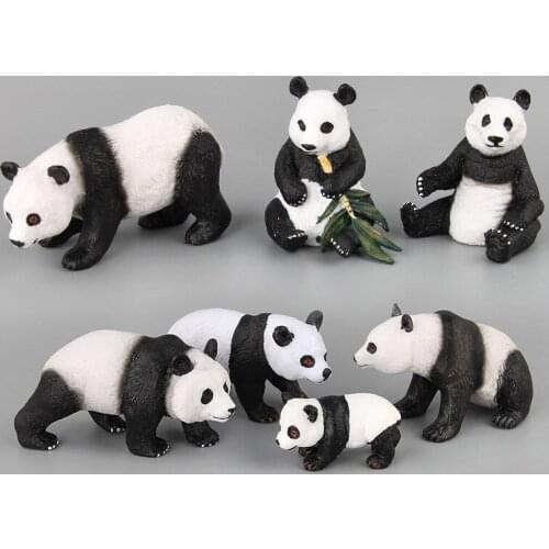 New Style Panda Action Figures Cute Animal Panda Doll Plastic Model Toy Decoration Gift
