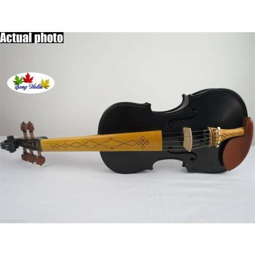 Nice Black colors 5 strings electric violin & acoustic violin 4/4