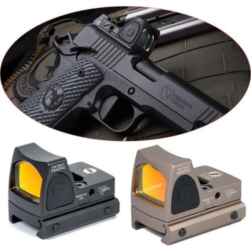 Mini RMR Red Dot Sight Collimator with Glock M1913 Mount Plate Tactical Pistol Optics MOA Sight Scope Fit 20mm Weaver Rail