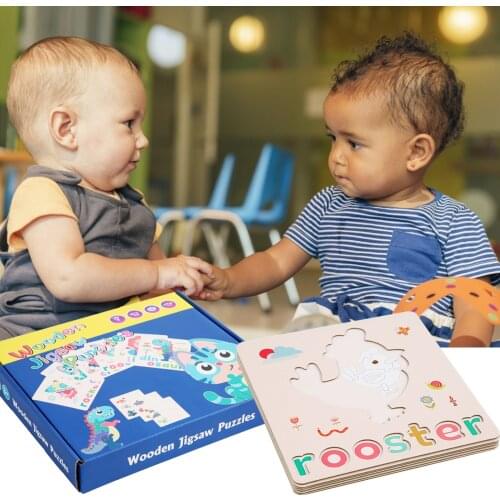 Colorful 3D Puzzle Animal Letter Puzzle Math Toys Game Children Pre-school Magination Intellectual Educational Toy For Kid