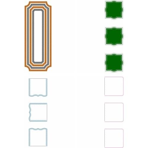 Square Grid Irregular Frame Metal Cutting Dies Scrapbooking DIY Card Album Making Crafts Stencil New Dies 2021