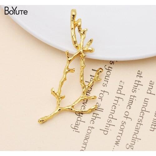 BoYuTe (50 Pieces/Lot) Metal Alloy 20.5*60.5MM Tree Twig Materials Vintage Style Diy Hair Ttiara Hair Accessories Parts