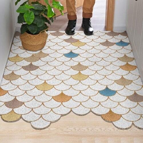 Floor Decoration Doormat Carpet Living Room Bathroom Bedroom Hallway Entrance Doormat Non-slip Can Be Cut Custom PVC Mats Carpet