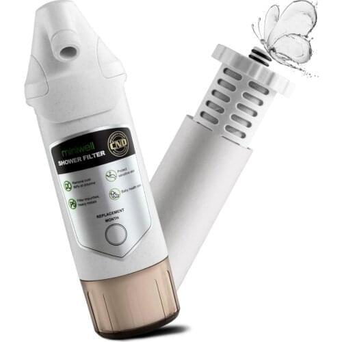 Water Softener Shower Head, High Output Universal Shower Filter with 2 Replaceable Multi-Stage Filter Cartridges