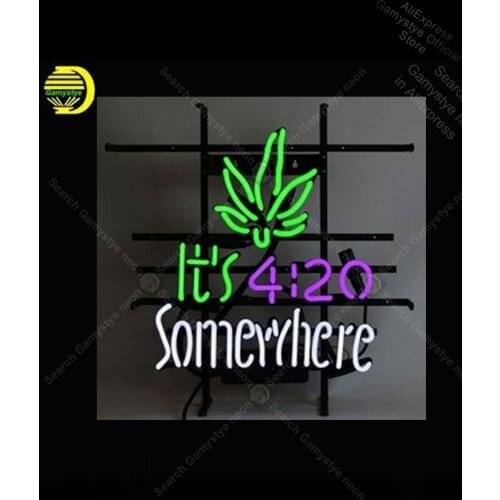 NEON SIGN For Its 4:20 Somewhere letrero custom luces neon light enseigne lumineuse Texa Light Bulb Write On Neon Sign Board