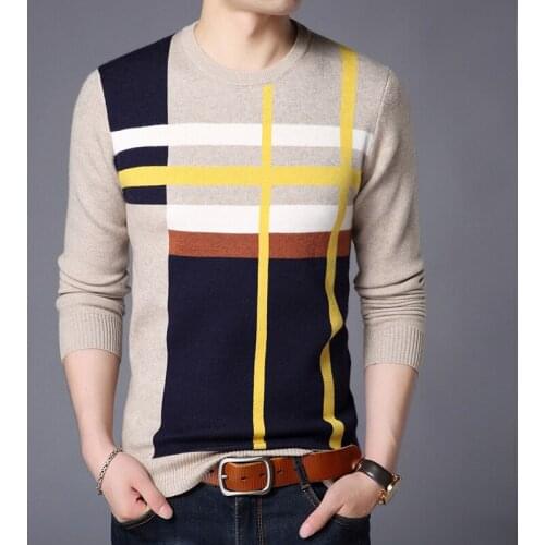 2021 New Fashion Brand Sweater For Mens Pullover O-Neck Slim Fit Jumpers Knitred Woolen Winter Korean Style Casual Mens Clothes