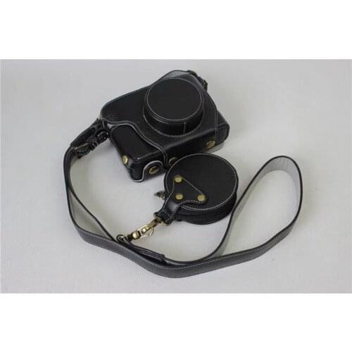 New Genuine Real Leather Camera Case Bag Cover Pouch For Fuji Fujifilm X100F With Bottom Battery Opening