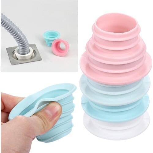1PC Silicone Sewer Seal Ring Sealing Plug Pool Floor Drain Washing Machine Water Trap Ring Pipeline Deodorant Pest Control Tools