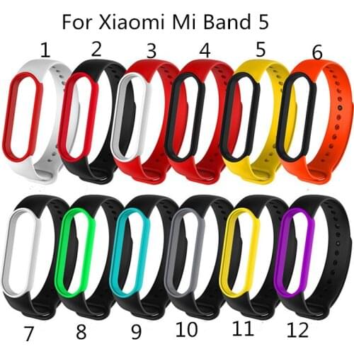 For Xiaomi Mi Band 5/NFC Bracelet global version Strap Wristband Replacement Accessories Colorful Strap for MiBand 5 Silicone