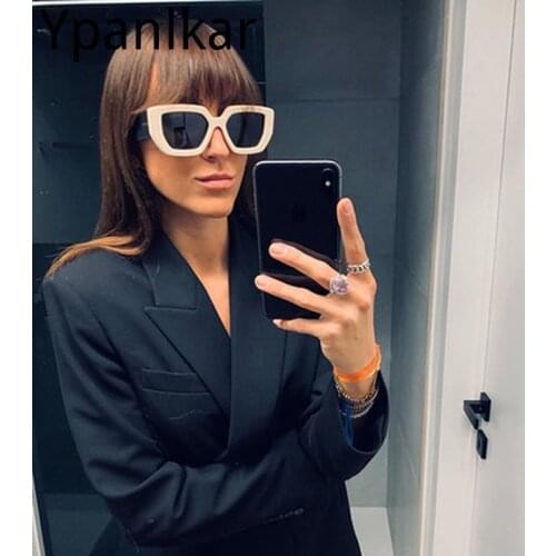 Square Large Frame Sunglasses Women 2021 Luxury Brand Designer Personality Wide Legs Sun Glasses Female Outdoor Shades
