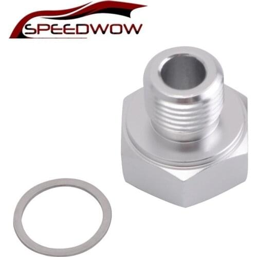 SPEEDWOW Silver Male M16*1.5 Adapter Female 1/8 NPT Aluminum Oil Pressure Sensor For LS1 LS Series Engine Car Styling Part