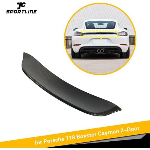 Carbon Fiber Rear Trunk Spoiler Boot Lip Wing For Porsche 718 2016 - 2019 Rear Trunk Boot Wing Lip