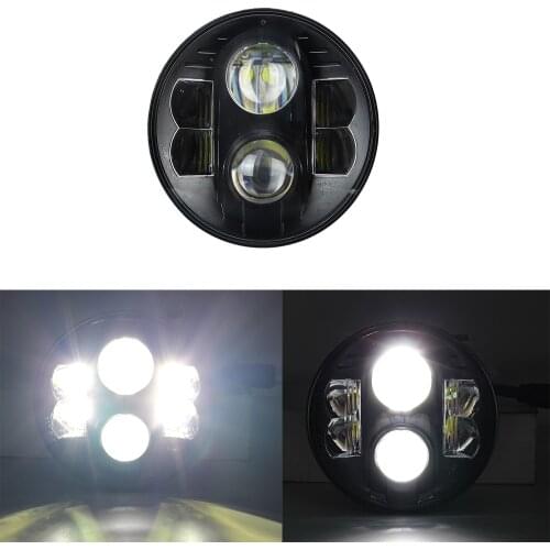 DOT E mark 7inch Motorcycle Headlamp Led Headlight for Offroad Lada 4x4 Niva UAZ H4 Hi Low Beam for Road King FLHR
