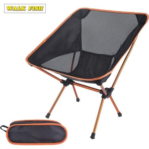 WALK FISH New Fishing Chair Ultralight Folding Chair Superhard High Load Outdoor Camping Chair Portable Beach Hiking Picnic Seat