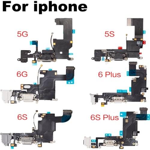 1pcs USB Charging Dock Jack Plug Socket Port Connector For iPhone 5 5S 6 6S Plus SE Charger Data Flex Cable