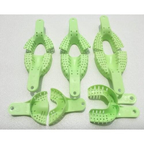 10pcs Plastic Dental Materials Dental Impression Trays Central Supply Teeth Holder Durable For Teeth Tools