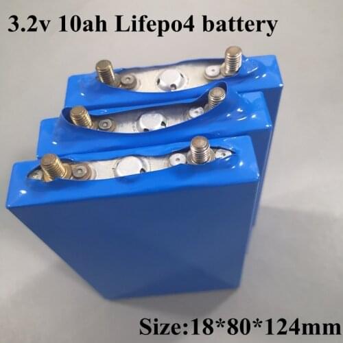12pcs 3.2v 10ah Lifepo4 Battery 30A Discharge Rechargeable Batteries for 36V 24v 12v Battery Pack Diy Power Tools E-bike Battery