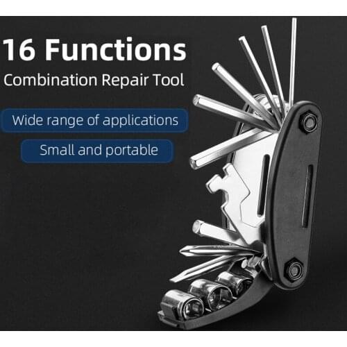 16 in 1 Multi Functional Bike Bicycle Mechanic Repair Set Cycling Road Bikes Mountain Bike MTB Hex Spoke Wrench Screwdriver Tool