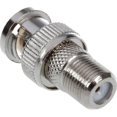 BNC Male Plug to F Type Female Jack TV Adapter RF Coax Connector 2 Pcs