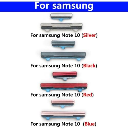 50pcs/Lot, Side Keys Power and Volume Buttons Replacement For Samsung Galaxy Note 9 10 Plus Replacement Parts