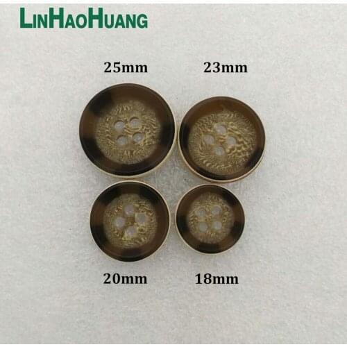 Wholesale Free shipping 50 pieces 18mm/20mm/23mm/25mm plastic urea sewing buttons 4-hole three colors coat buttons