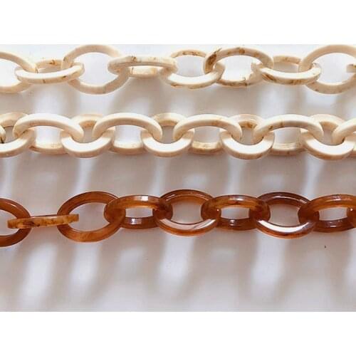 20pcs/lot Acrylic Necklace Strands Parts Linked Bag Chains Accessories Women Jewelry DIY Parts Glasses Chains Components N071