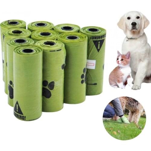 Biodegradable Pet Dog Garbage Bag Earth-Friendly 5-80 Rolls 1200 Pcs Green With Incense Dog Poop Bags Cat Clean-up Waste Bags