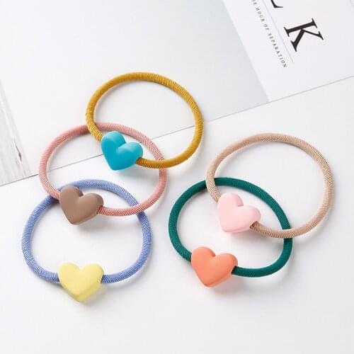 Lovely Round Heart Princess Headwear Baby Headdress Girls Hair Accessories Kids Elastic Hair Bands Children Hair Ropes Gift