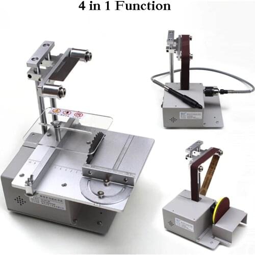 Electric Belt Sander Mini Ponceuse Multi-function Cutting Machine Table Saw DIY Woodworking Desktop Sanding Grinding Machine