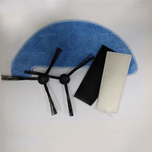 Side Brush HEPA Filter Mop Pad Kit for ILIFE A8 Robot Vacuum Cleaner Parts Replacement Hepa Filters Side Brushes Rag Accessories