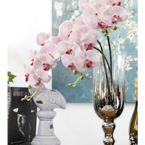 Computer printing 3D artificial Butterfly orchid one piece seven flowers and three fruits artificial flowers wedding decorations