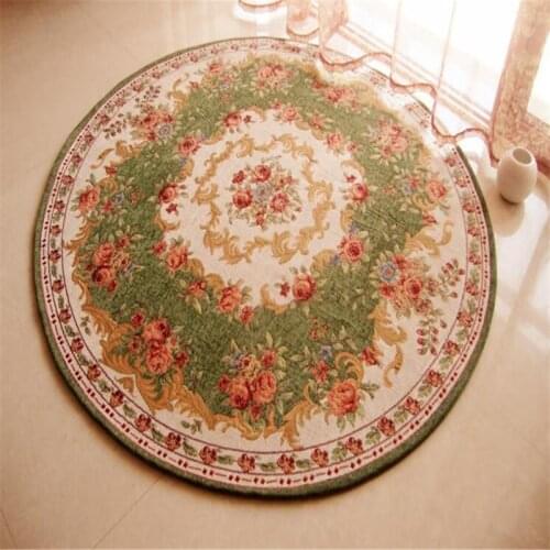 Free Shipping 120cm Round Thick Carpet European Style Rugs Bathmat Living Bedroom Anti Slip Skipproof Pad Hot Sale Quality