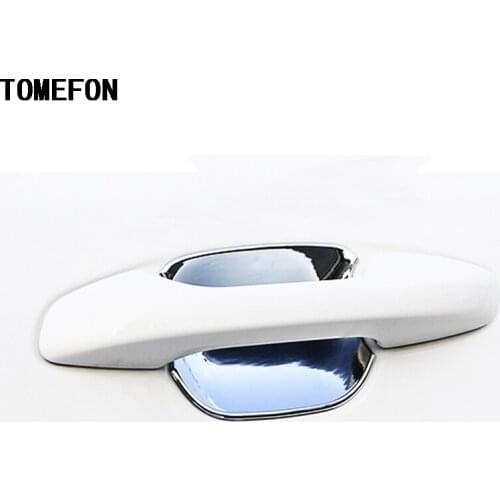 TOMEFON For Kia Rio 4 KX CROSS Door Handle Cover Trim ABS Chrome Bowl Pull Chrome Car-Styling Exterior Decoration Accessory 2017