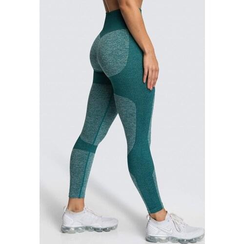 Patchwork Leggings Women Leggings Fitness Seamless Print High Waist Push Up Leggings Workout Gym Pants Two-color