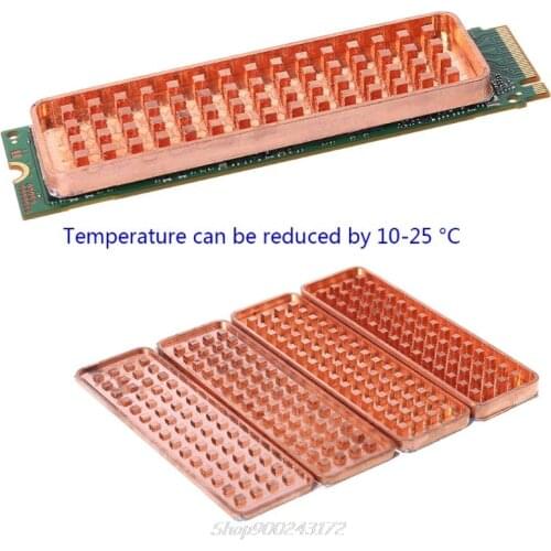 Copper NVME for NGFF M.2 Heat sink 2280 SSD Metal Sheet Thermal Conductivity Silicone Wafer Cooling Fan M2 Jy30 20 Dropship