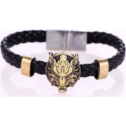MJ Anime Movie Jewelry Final Fantasy Bracelets Weave Leather Bracelet & Bangle Cosplay Jewelry