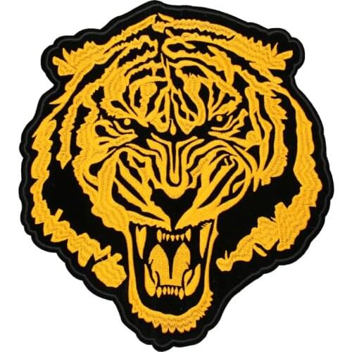 Custom embroidery patch Tiger Embroidered badge Iron on sew on Applique Patches for Jeans Jackets Backpacks clothes