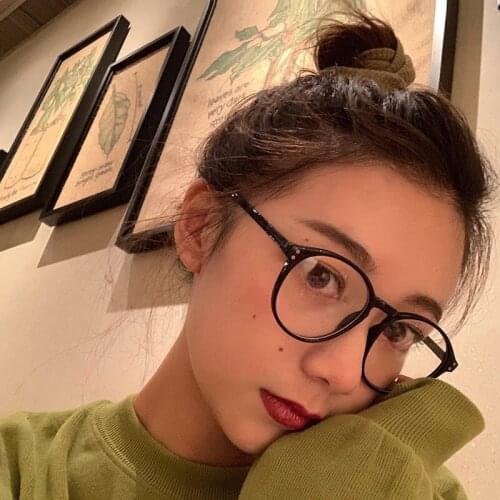 New Round Frame Vintage Glasses Women Fashion Personalized Anti-blue light Eyeglasses Myopia Optical Mirror for Unisex