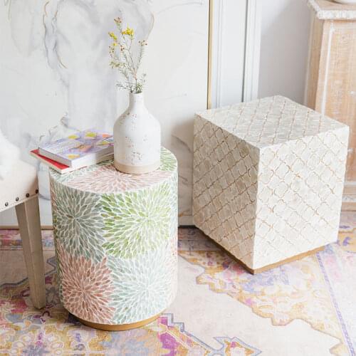 Home Personality Creative Handmade Stickers Shell Coffee Table Small Table Designer Soft Outfit Decor Ornament Accessories