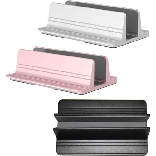 Aluminum Alloy Laptop Stand Adjustable Desktop NoteBook Holder Vertical Space-saving Bracket Mount for Tablet Computer