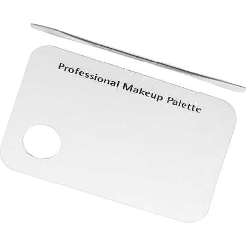 Clear Acrylic Nail Art Makeup Palette Spatula Cosmetic Gel Cream Mixing Tool