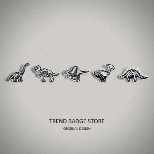 Dinosaur Enamel Pins Animal Badge Cartoon Brooch Bag Clothes Lapel Pin Jewelry Gift