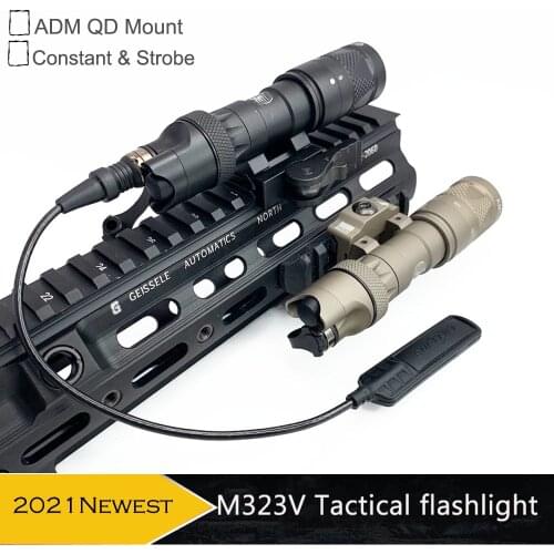 Tactical Light M323V Scout Light Constant & Strobe LED 500 Lumens with ADM Mount for Rifle Hunting Flashlight