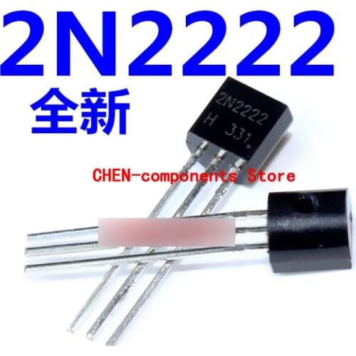 100pcs brand new 2N2222 MPS2222 TO-92 Low power transistor