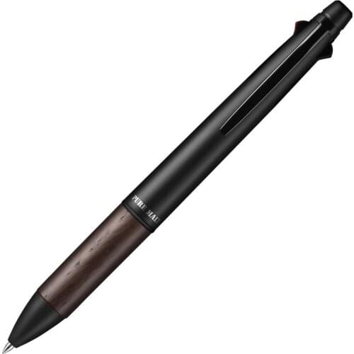 Uni Mitsubishi Msxe5-2005 Multi-function Pen Oak Penholder Handshake 5 In 1 Medium Oil Pen Office Business Signature Pen
