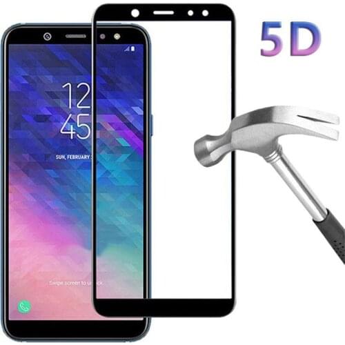 Smartphone 9H HD Full Glue Tempered Glass for Samsung Galaxy A6 2018 A6+ A6 PLUS Protective Film Screen Protector cover