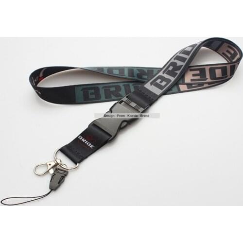 Custom 1 inch Detachable Buckle Black Lanyards Discount Cheap Design Personalized Print Gift Neck Lanyards Sports Race Strap