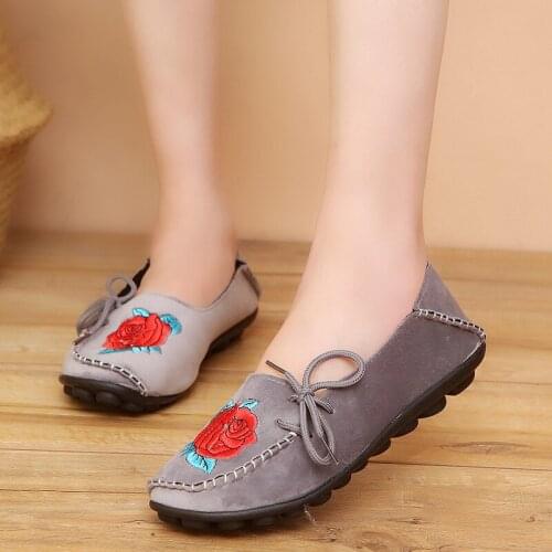 2021 Women Flat Shoes Spring Womens Fashion Flats Casual Shoes Female Soft Lace-up Peas Shoes Lady Non-Slip Outdoor Shoes