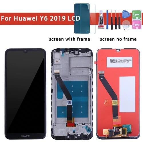 Original 6.09" For Huawei Y6 Prime 2019 Y6 Pro 2019 Y6 2019 MRD-LX1f LCD Display+Touch Screen Digitizer Sensor With Frame Kits